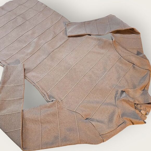 Aritzia Babaton Bandage Erickson Brown Tan Dress - Picture 5 of 15